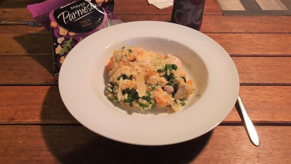 Jude's Chicken, Pumpkin and Spinach Risotto